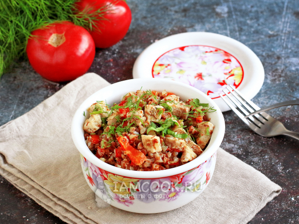 Курица с гречкой в микроволновке, рецепт с фото