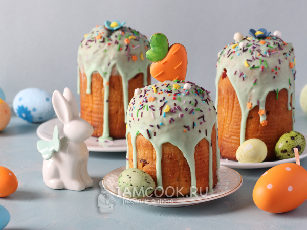 Кулич на кефире, рецепт с фото