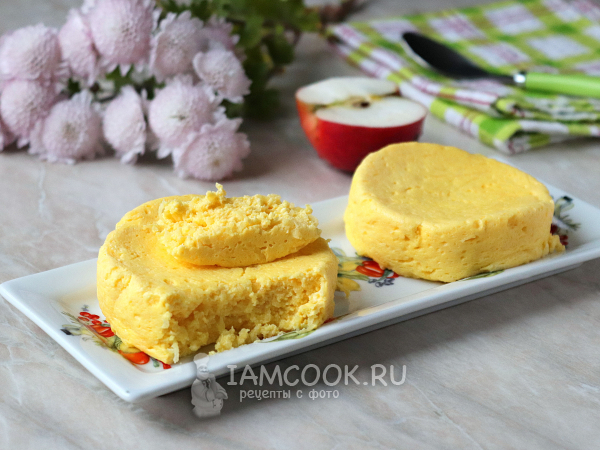 Суфле из творога с яблоками в микроволновке, рецепт с фото