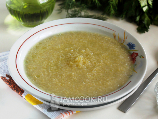 Жидкая пшенная каша на воде, рецепт с фото