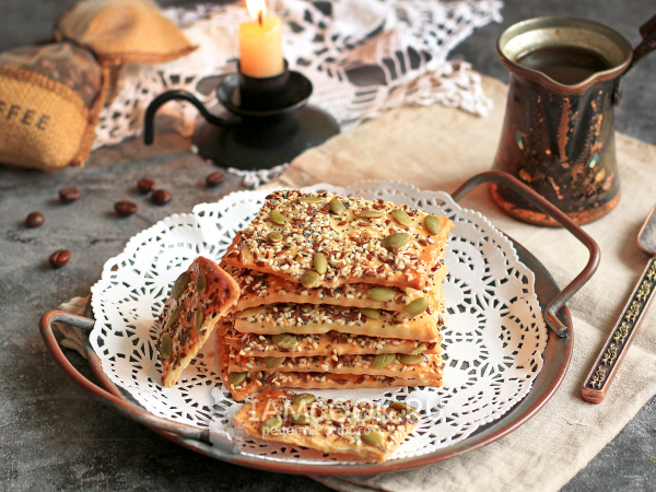 Зерновое печенье с семечками, рецепт с фото