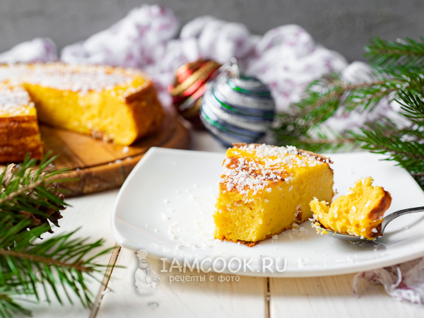 Диетическая тыквенно-творожная запеканка в духовке (ПП), рецепт с фото