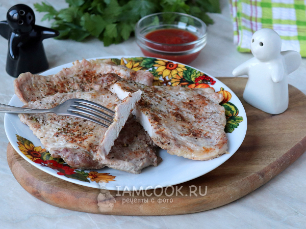 ПП отбивные из свинины в духовке, рецепт с фото