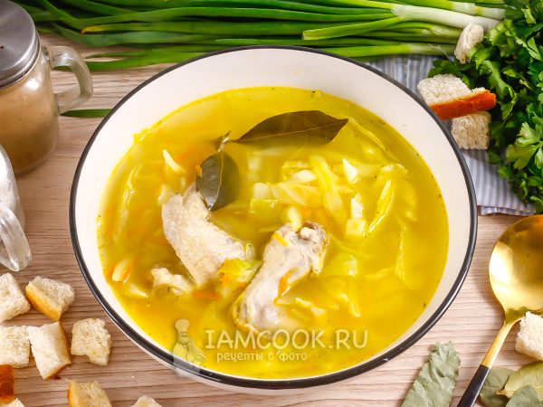 ПП щи из свежей капусты (с курицей), рецепт с фото