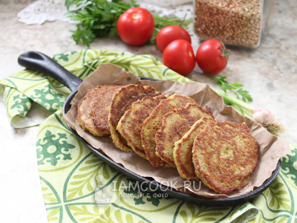 Оладьи из зеленой гречки, рецепт с фото