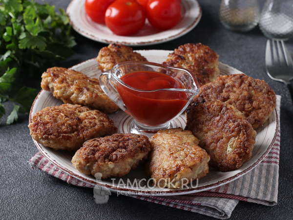 Котлеты из индейки с овсяными хлопьями, рецепт с фото