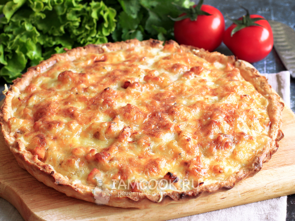 Киш с курицей и картошкой, рецепт с фото