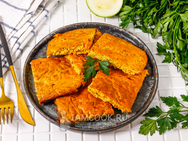 Пирог с кабачком и морковью, рецепт с фото