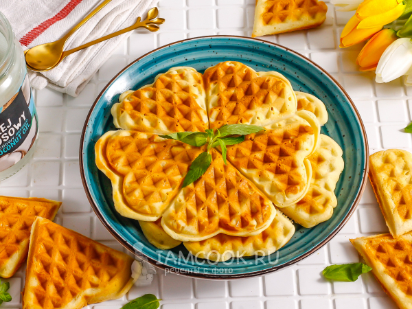 Вафли на кокосовом молоке в вафельнице, рецепт с фото