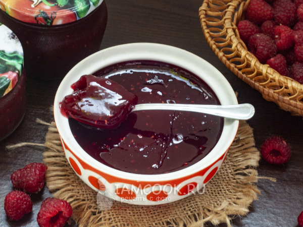 Желе из малины на зиму (пятиминутка), рецепт с фото