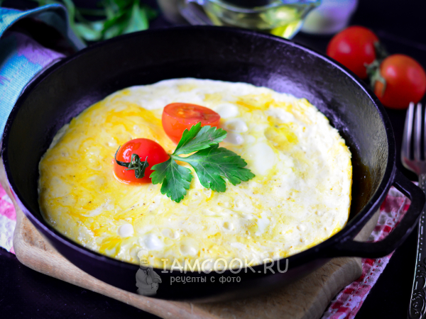 Омлет на ряженке, рецепт с фото