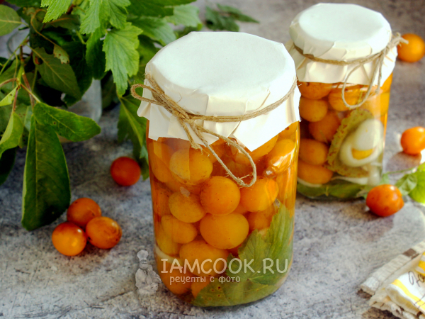 Маринованная алыча на зиму (желтая), рецепт с фото