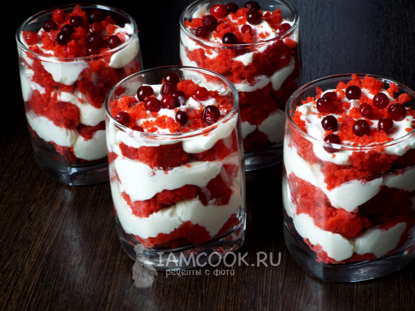 Трайфлы «Красный бархат», рецепт с фото