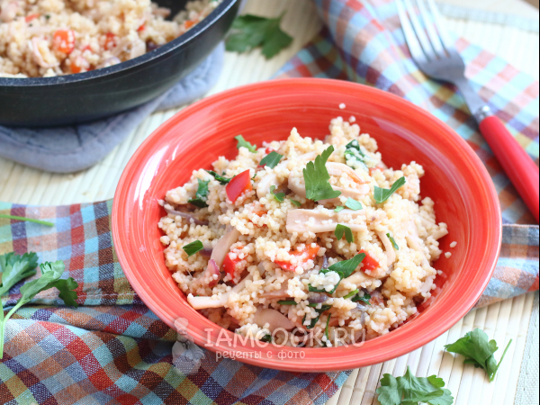 Кускус с кальмарами, рецепт с фото