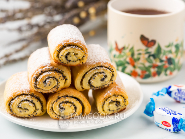 Творожное печенье с маком, рецепт с фото