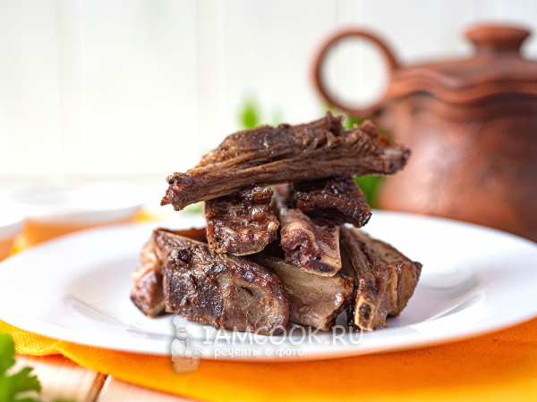 Бараньи ребрышки на сковороде-гриль, рецепт с фото