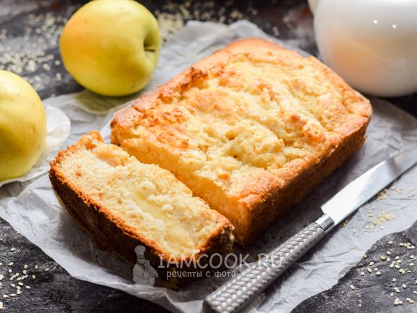 ПП шарлотка с яблоками из рисовой муки, рецепт с фото