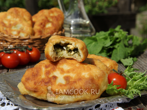 Пирожки со щавелем и яйцом (жареные), рецепт с фото