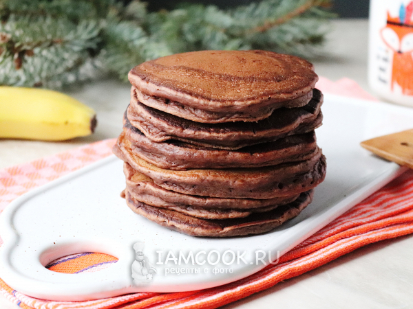 Бананово-шоколадные панкейки, рецепт с фото