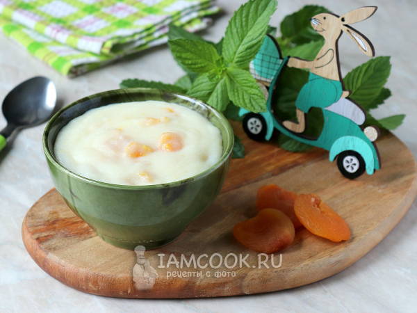 Манная каша с курагой, рецепт с фото