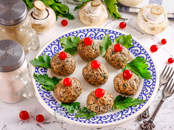 Пхали с грибами (шампиньонами), рецепт с фото