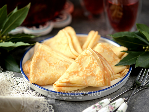 Блины на молоке и сливочном масле, рецепт с фото