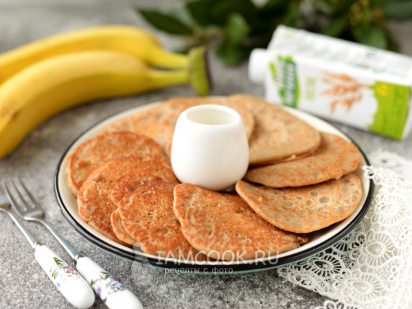 Постные овсяные блинчики, рецепт с фото