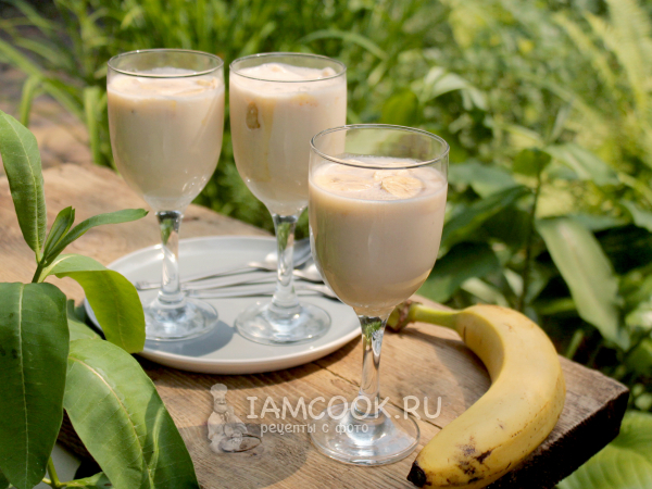 Банановая панна-котта (панакота), рецепт с фото