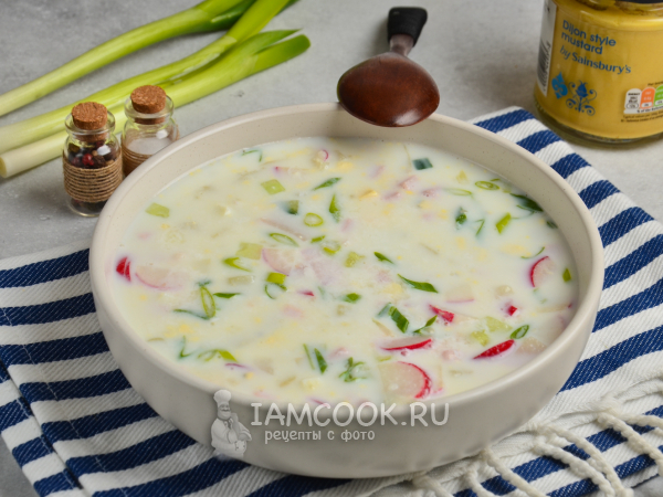 Окрошка на молоке, рецепт с фото