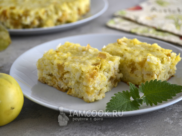 Рисовый пудинг с яблоками в мультиварке, рецепт с фото