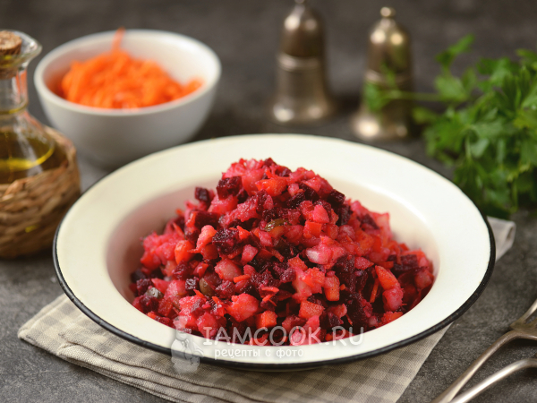 Винегрет с корейской морковкой, рецепт с фото