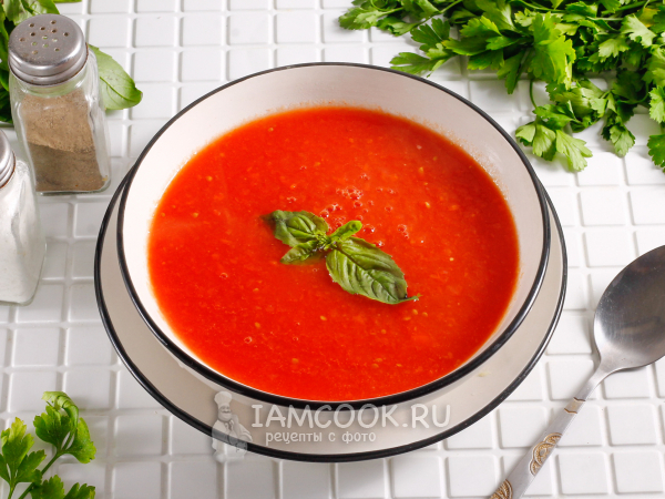 Диетический томатный суп, рецепт с фото
