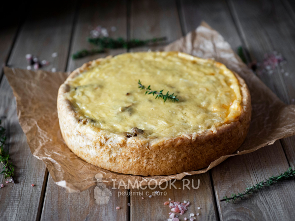 Картофельный киш с грибами, рецепт с фото