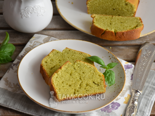 Сливочный кекс с базиликом, рецепт с фото