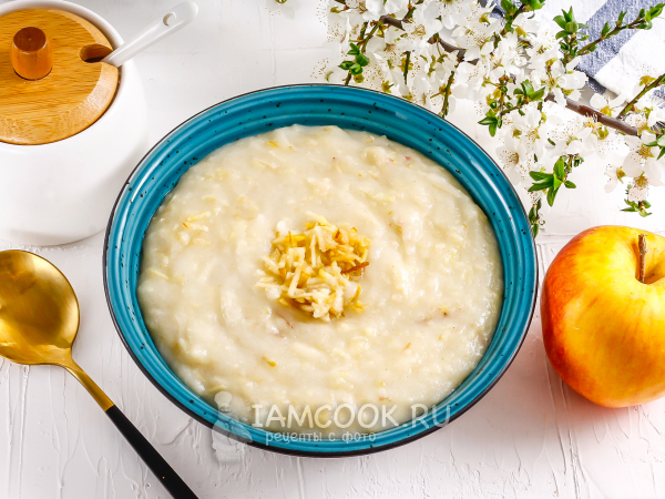 Манная каша с яблоками, рецепт с фото