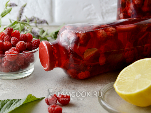 Малиновый «Мохито» на зиму, рецепт с фото