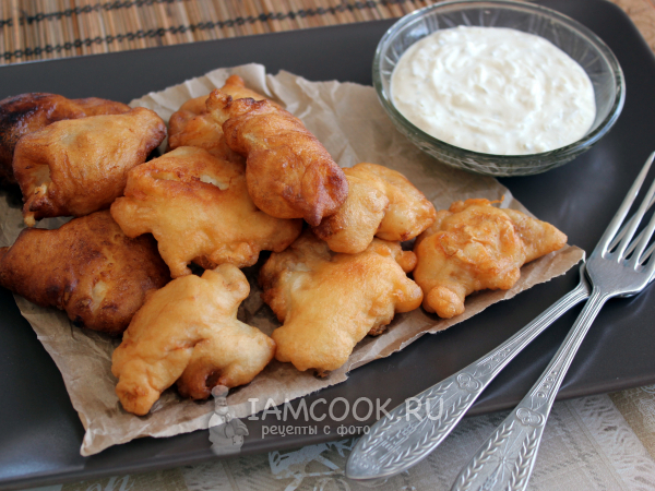 Языки трески в кляре, рецепт с фото