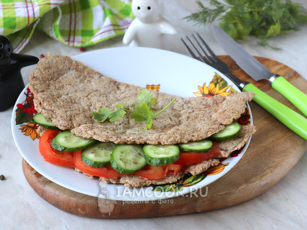 Овсяноблин без яиц и молока (постный), рецепт с фото