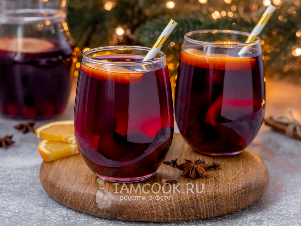 Безалкогольный глинтвейн на вишневом соке, рецепт с фото