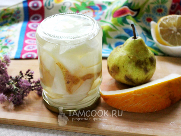 Компот из дыни и груш на зиму, рецепт с фото