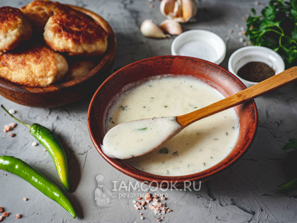 Белая подлива для котлет, рецепт с фото