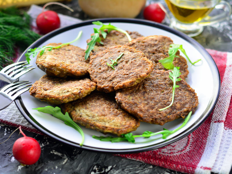 Печеночные оладьи с гречкой, рецепт с фото