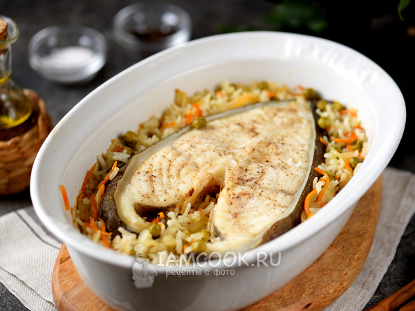 Зубатка с рисом в духовке, рецепт с фото