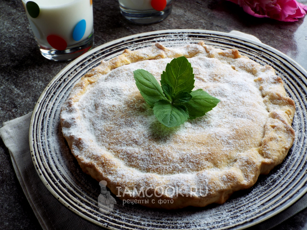 Пирог с щавелем из песочного теста, рецепт с фото