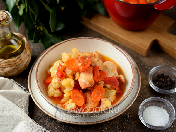 Куриное филе с овощами в горшочке, рецепт с фото