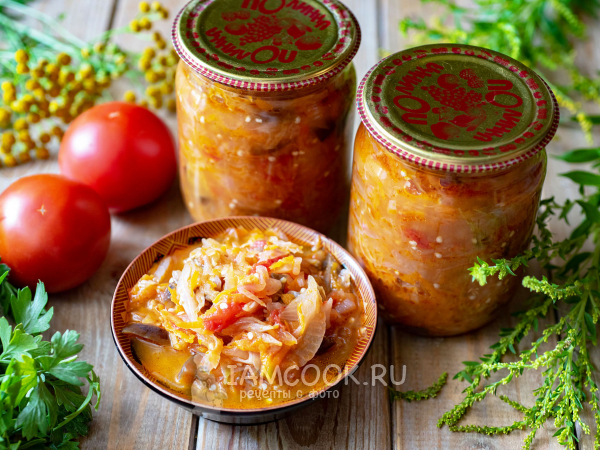 Овощная солянка с капустой на зиму, рецепт с фото