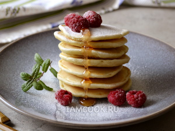 Панкейки на молоке с разрыхлителем, рецепт с фото