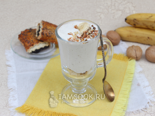 Смузи с бананом и мороженым, рецепт с фото