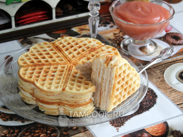 Торт из венских вафель, рецепт с фото