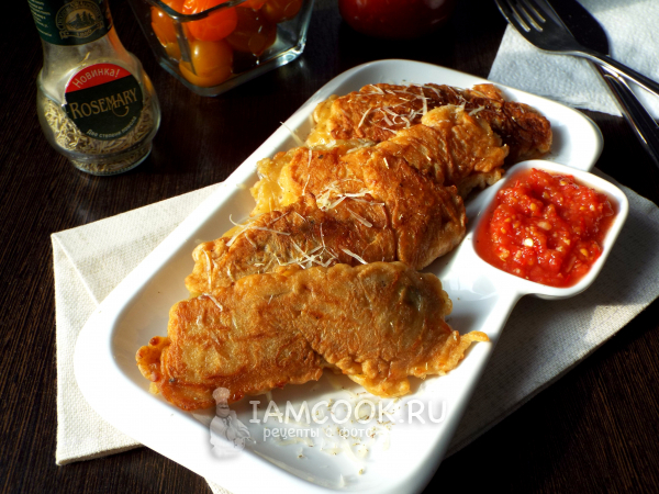 Горбуша в сырном кляре на сковороде, рецепт с фото